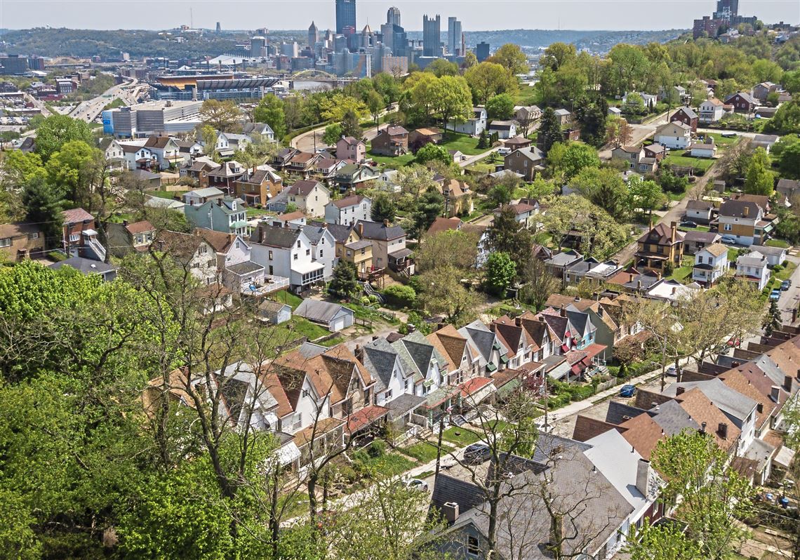 Overhead view of picturesque allegheny county in pittsburgh pennyslvania