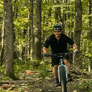 A biker on the Great Allegheny Passage
