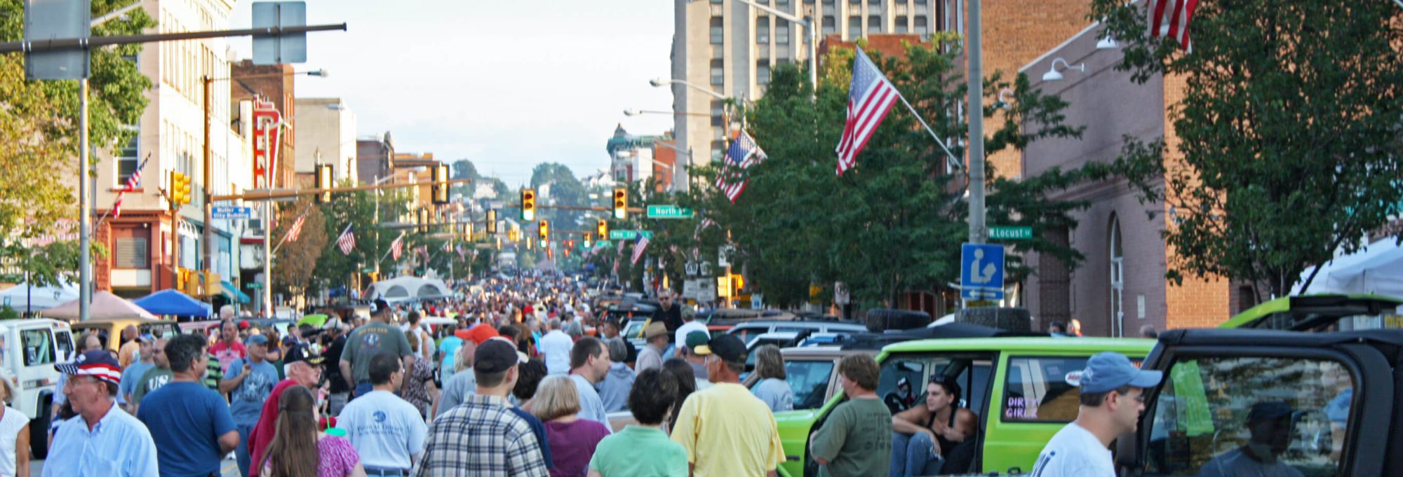 People walking through the streets of Butler County