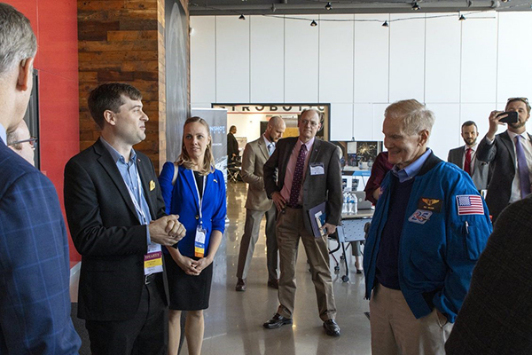 Astrobotic CEO John Thornton, Founding Board Chair of the Keystone Space Collaborative Justine Kasznica, Deputy Associate Administrator for Management/Chief of Staff Michael Green G., NASA Administrator Bill Nelson