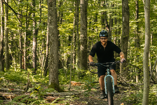 A biker on the Great Allegheny Passage