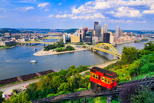 View of Duquesne Incline in Pittsburgh