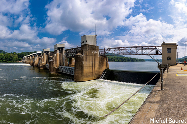 Montgomery Lock and Dam in Beaver County, PA.