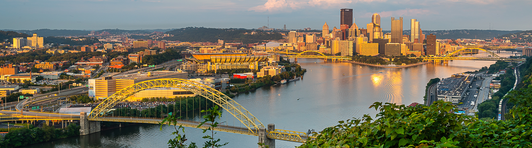 A panoramic view of Pittsburgh