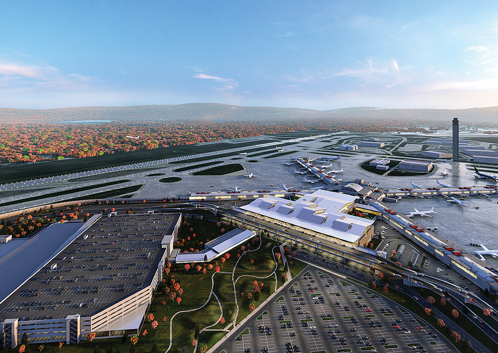Rendering of the new Pittsburgh Airport