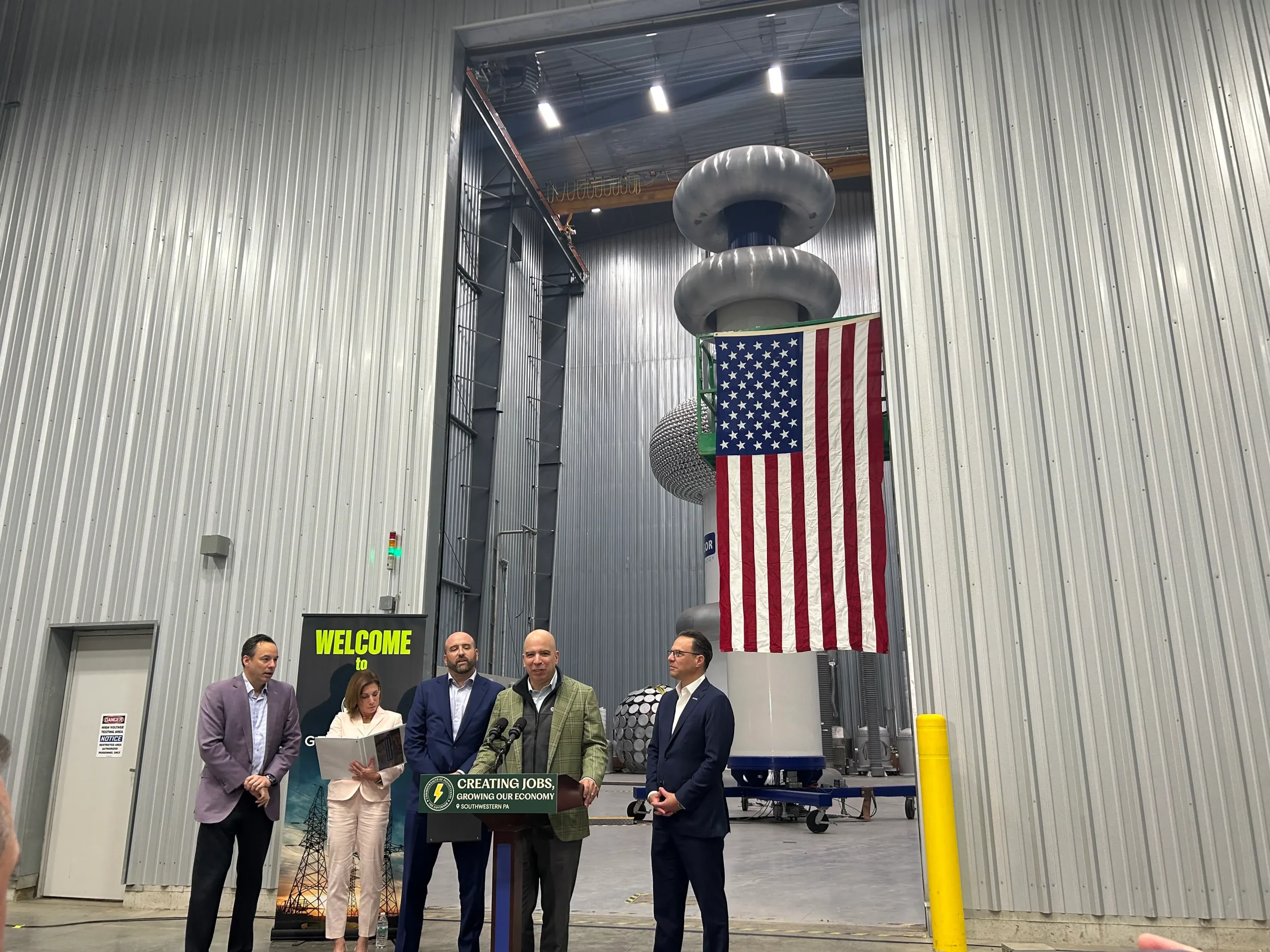 PA Leaders & Business Owners Announce Organization's Expansion in front of the American Flag