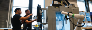 People working in robotics